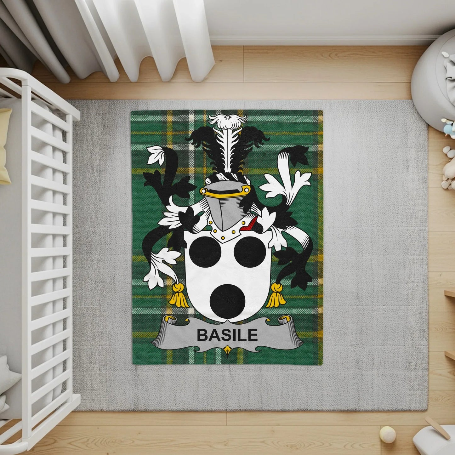 Personalized Family Crest Design Floor Rug product type