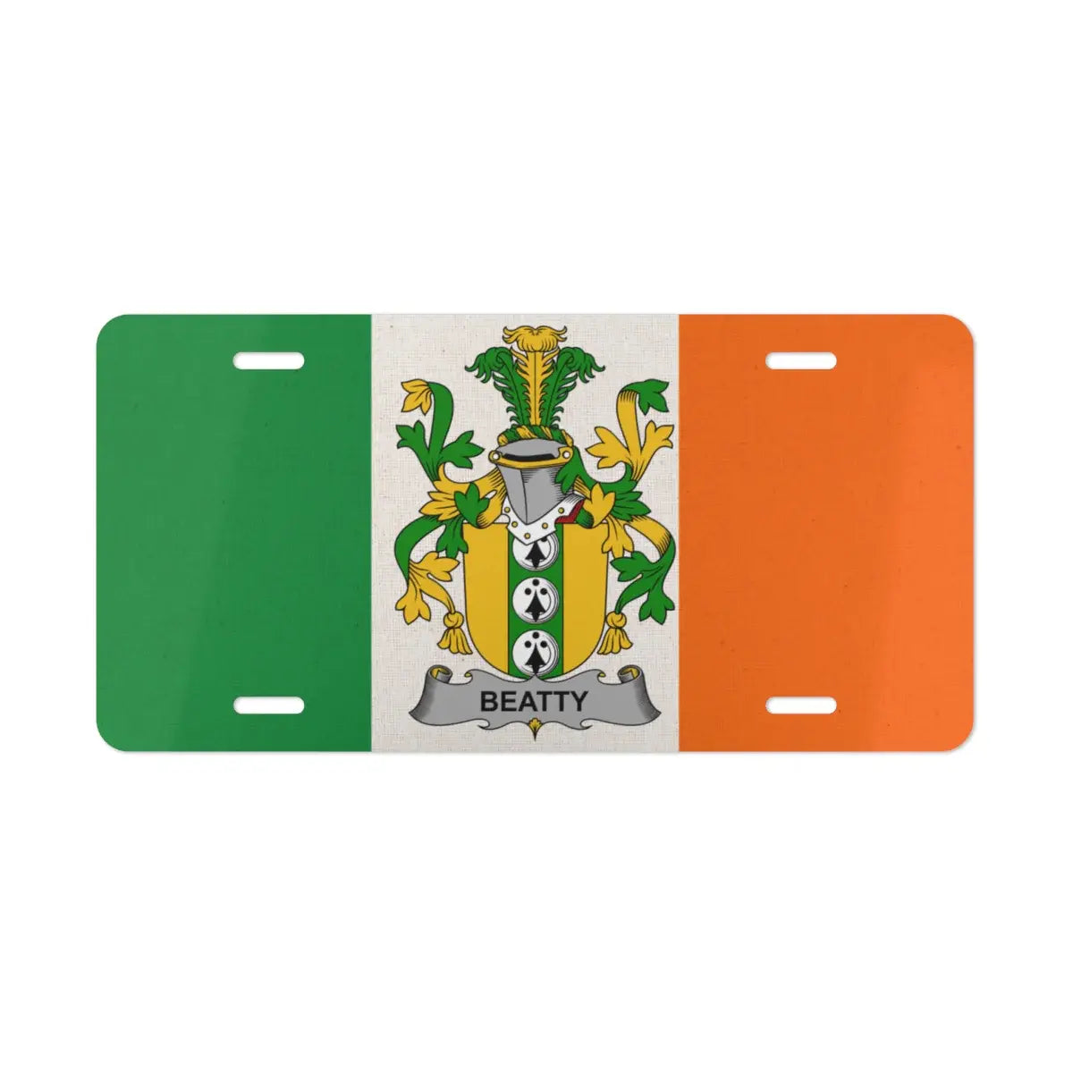 Irish Flag Heritage Family Emblem License Plate product