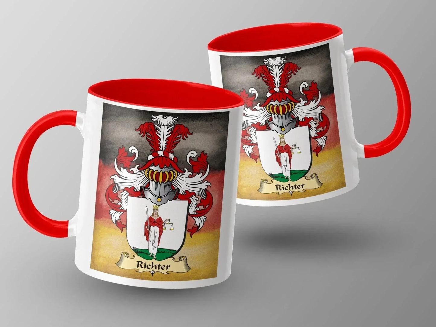 Vibrant Heraldic Family Crest Design Mug product