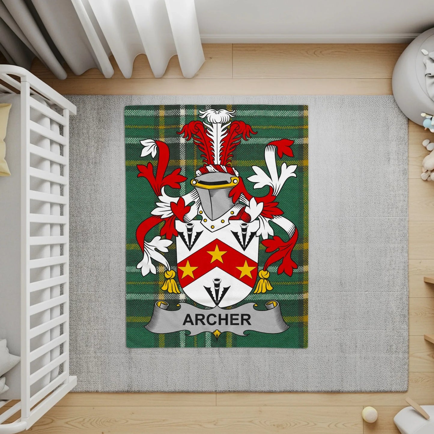 Archer Family Crest Tartan Plaid Rug product