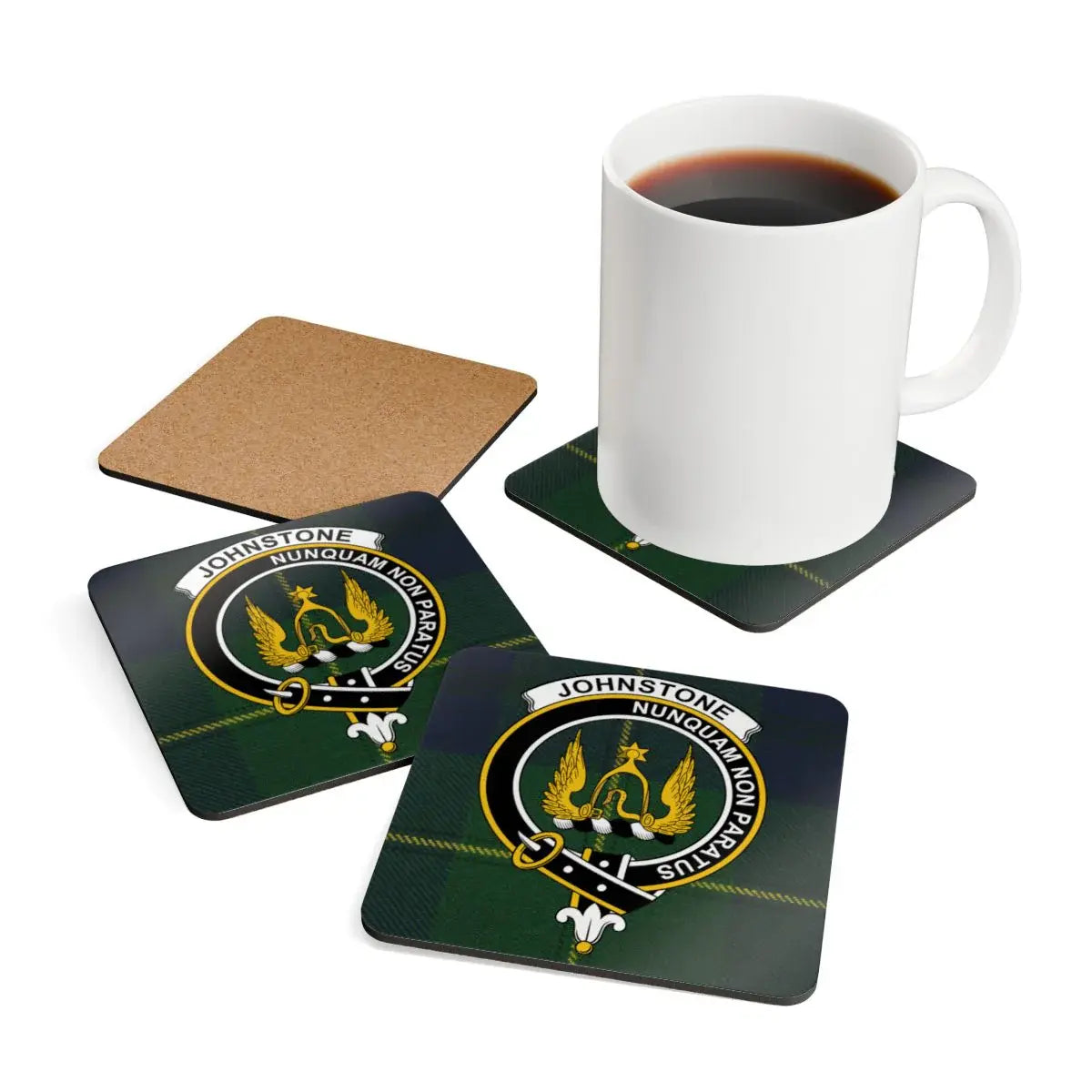 Clan Johnstone Tartan Coasters Unique Home Decor product