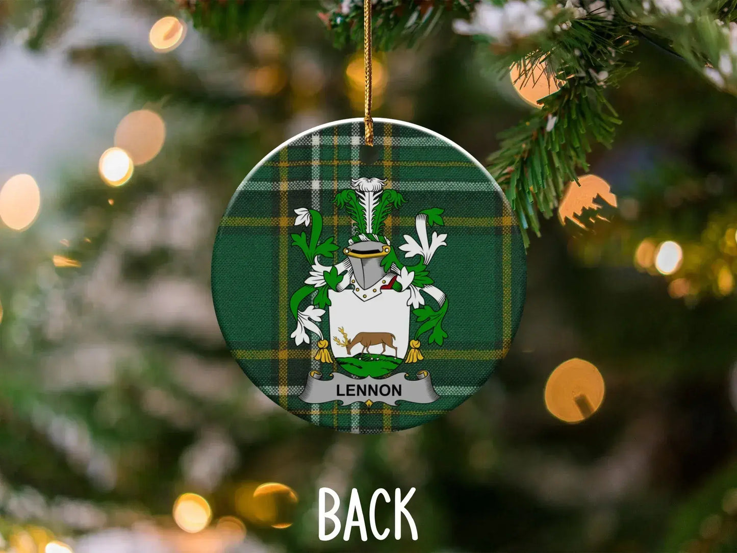 Personalized Family Crest Christmas Ornament product type