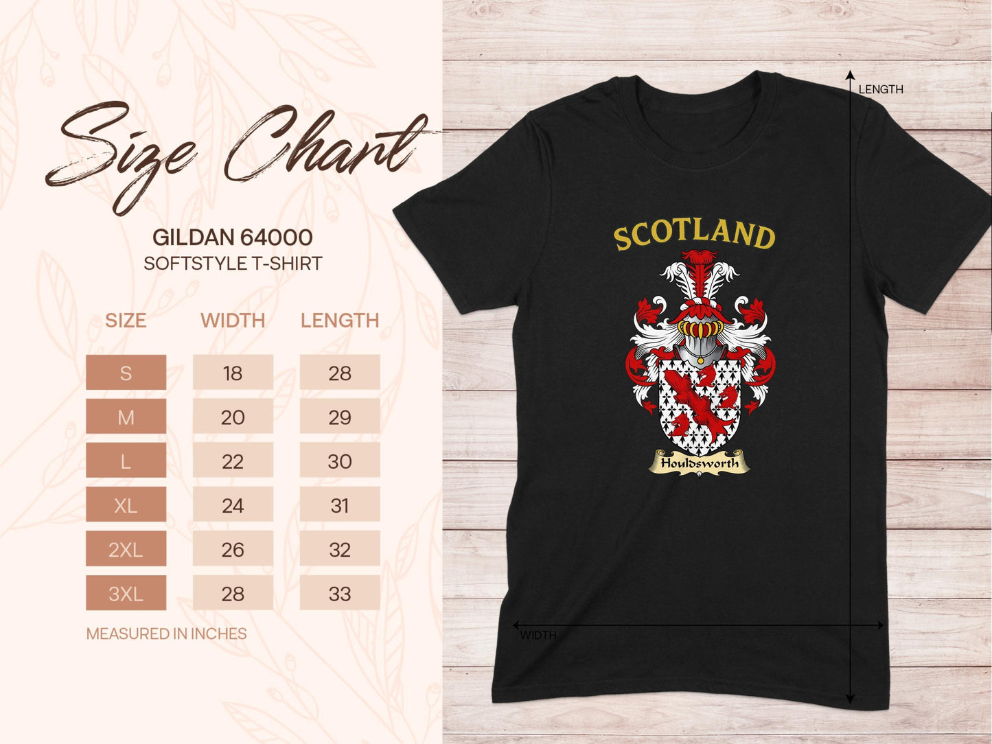 Houldsworth Family Crest Unique Scottish Heritage T-Shirt - Celtic Ancestry Gifts