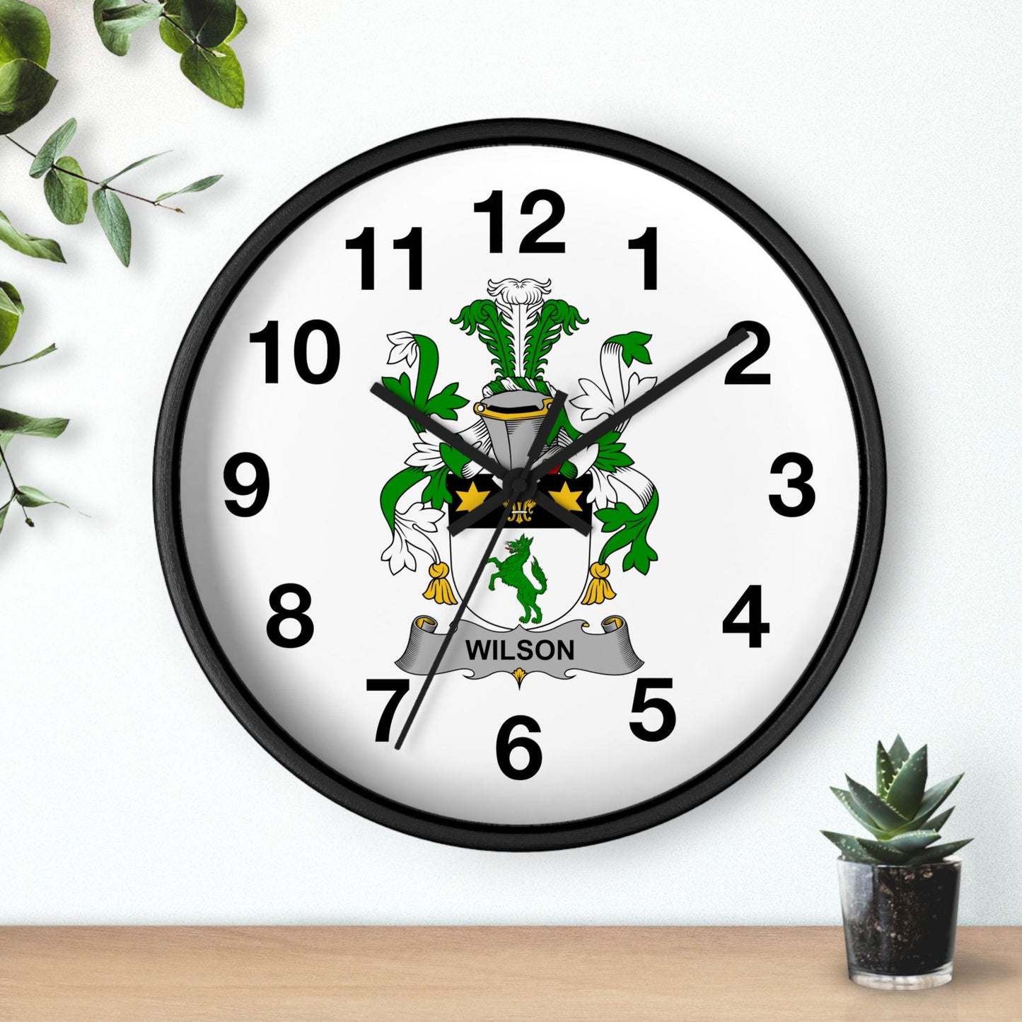 Custom Irish Coat of Arms Wall Clock - Celtic Ancestry Gifts