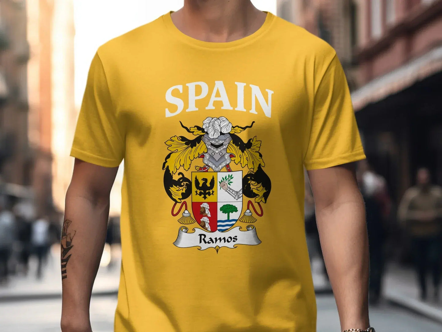 Spain Ramos Family Crest Emblem T-Shirt product type