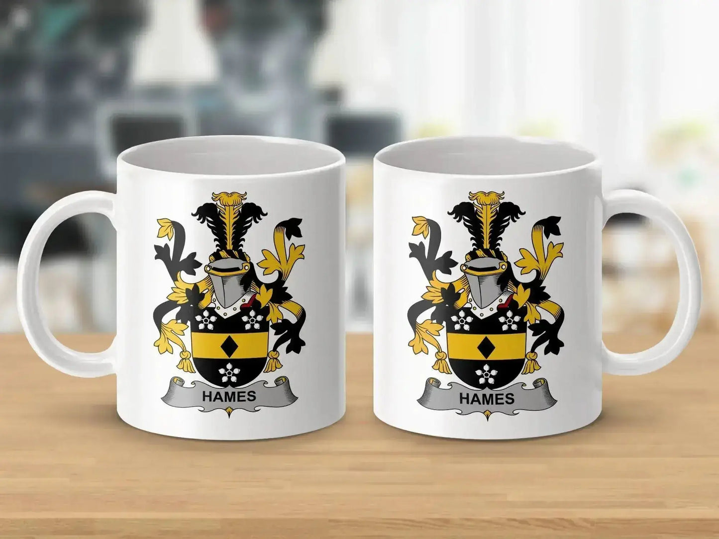 Hames Irish Surname Family Crest Unique Design Coffee mug - Celtic Ancestry Gifts