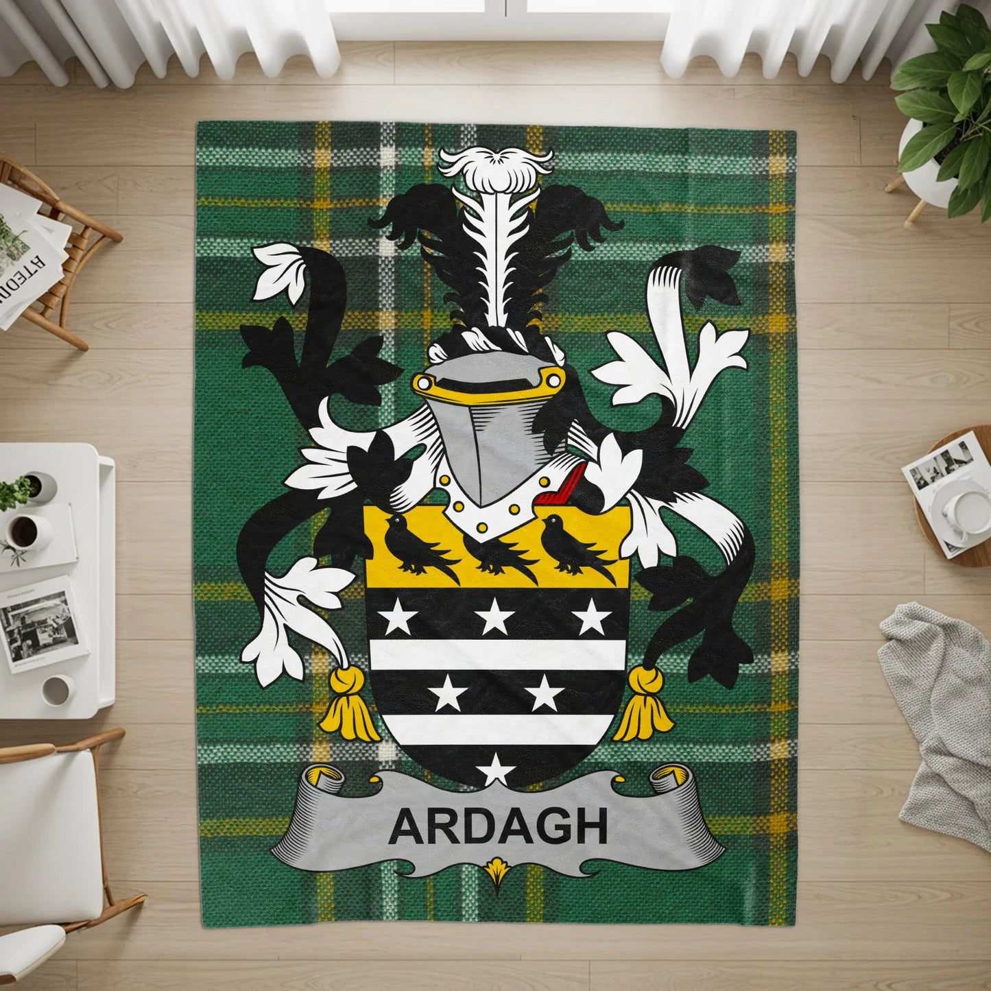 Ardagh Family Crest Rug for Home Decor and Comfort Rug