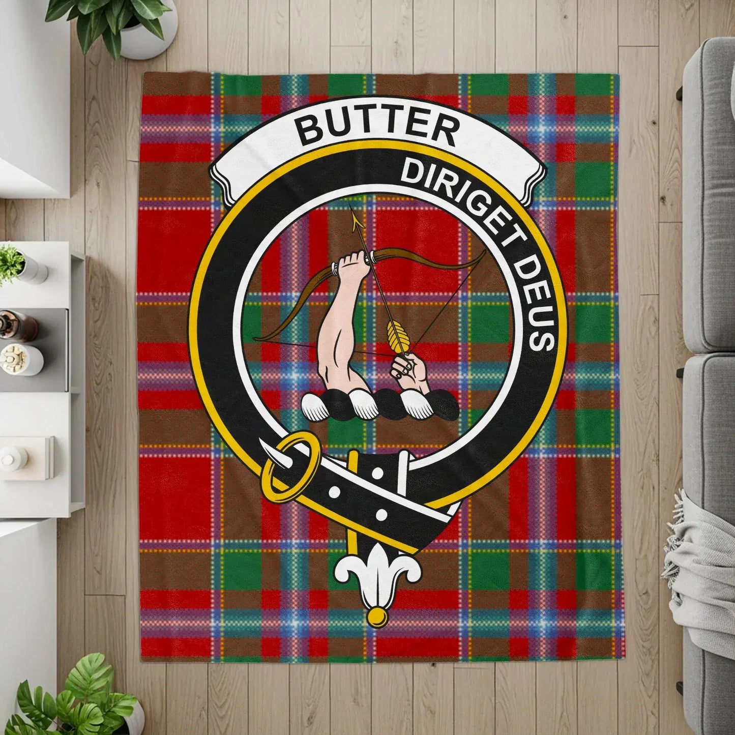 Scottish Clan Crest Tartan Blanket Design product