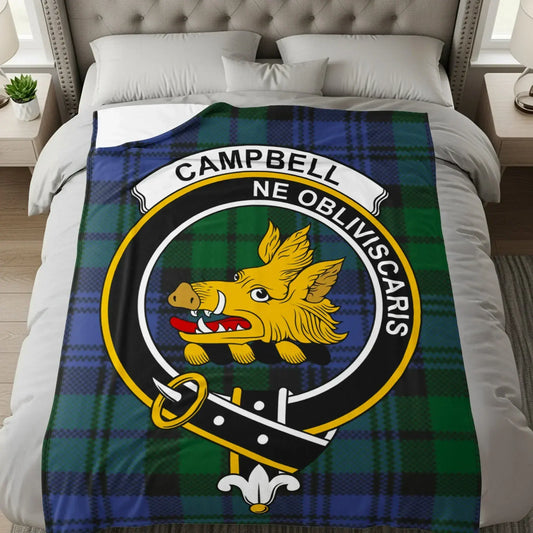 Campbell Ne Obliviscaris Crest Tartan Blanket product type