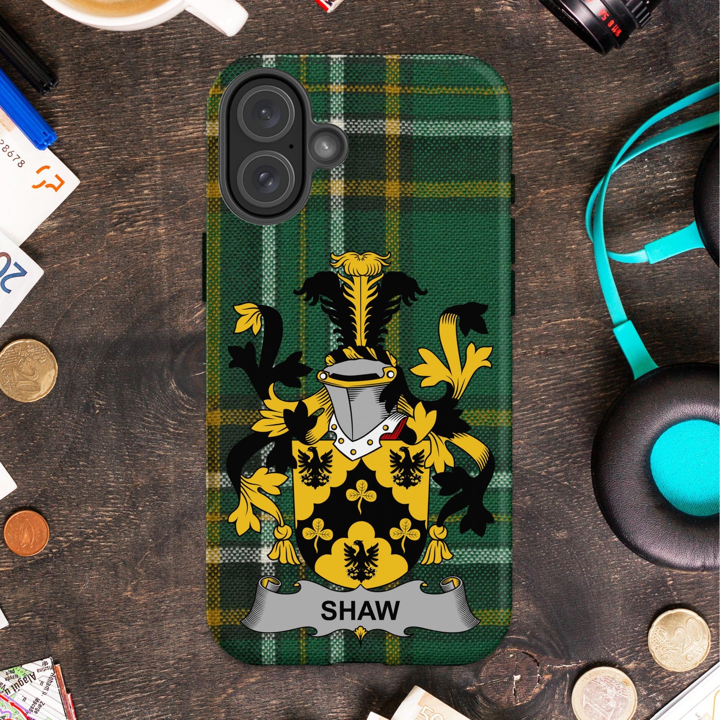 Shaw Family Crest Design Cell phone cover - Celtic Ancestry Gifts
