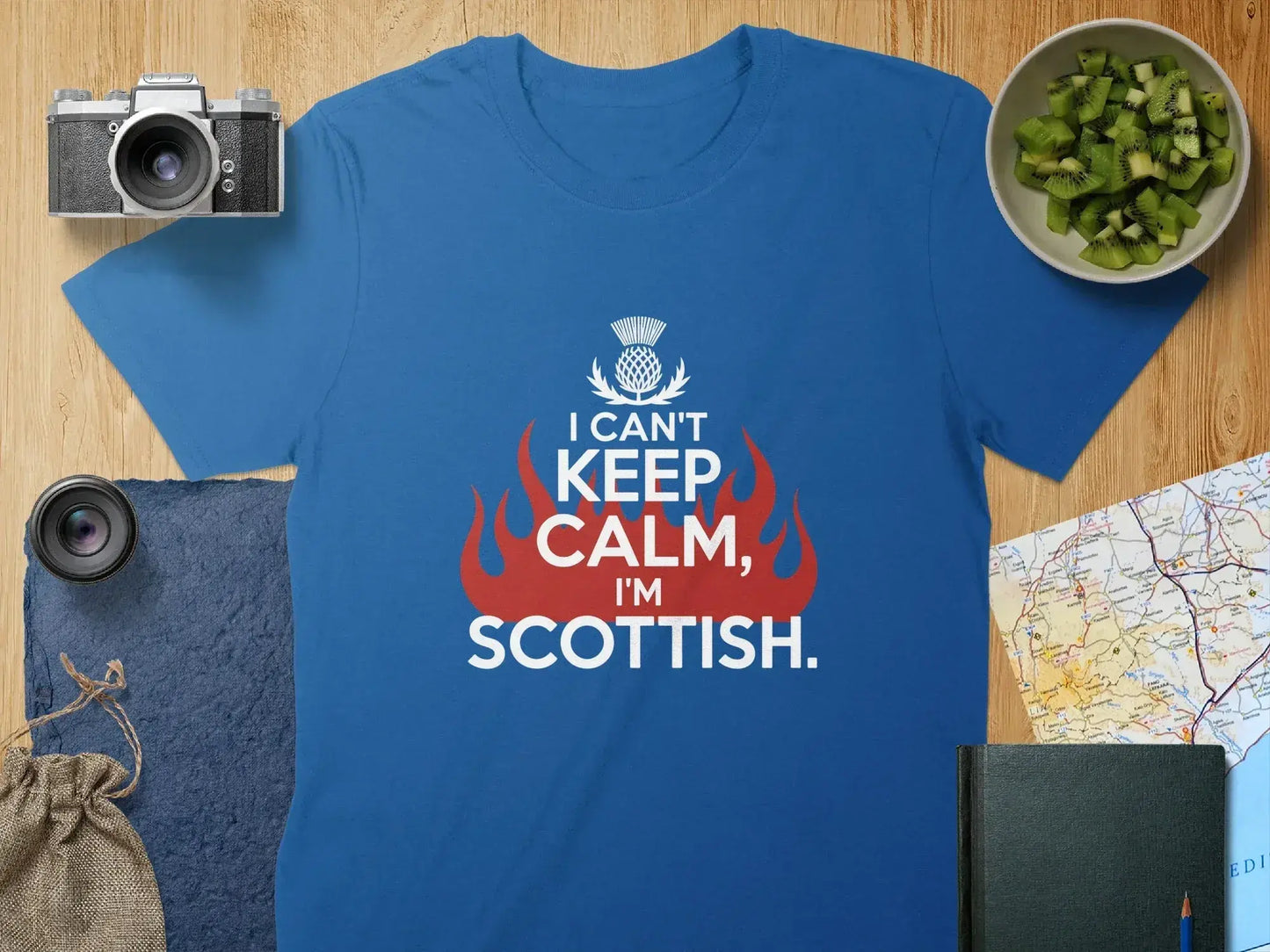 I Can't Keep Calm I'm Scottish Flaming T-Shirt product
