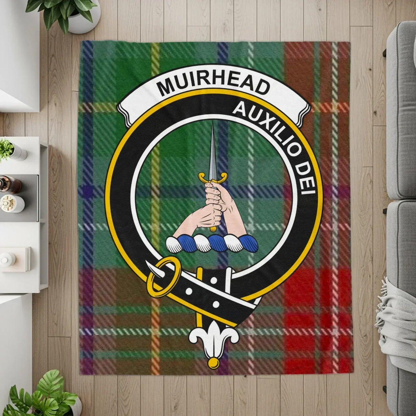 Muirhead Auxilio Dei Tartan Pattern Blanket product