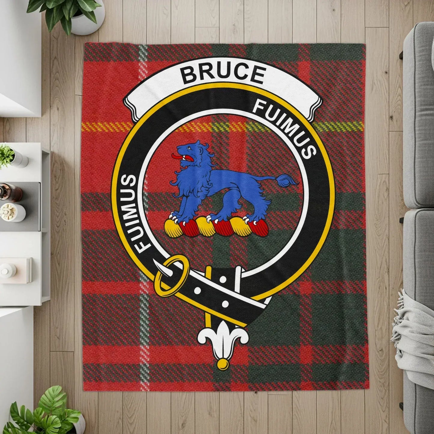 Bruce Fuimus Scottish Clan Crest Tartan product