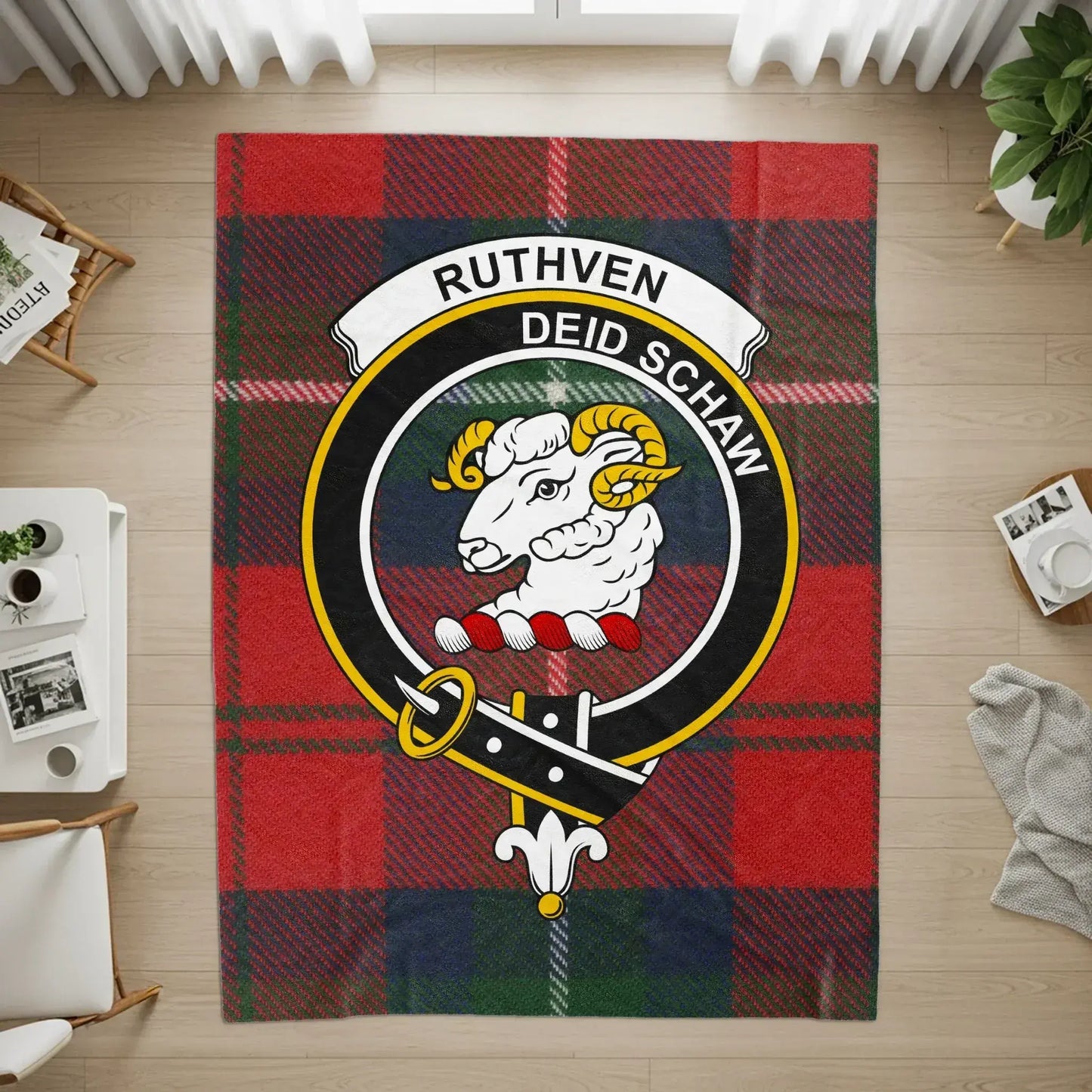 Ruthven Deid Schaw Tartan Crest Rug product