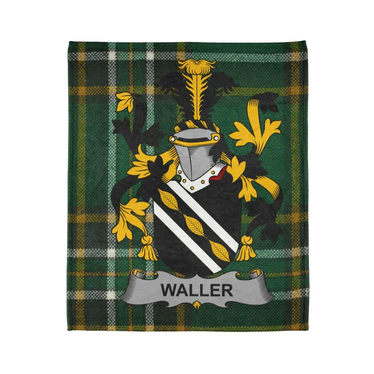 Family Crest Tartan Blanket Waller Plaid Blanket product