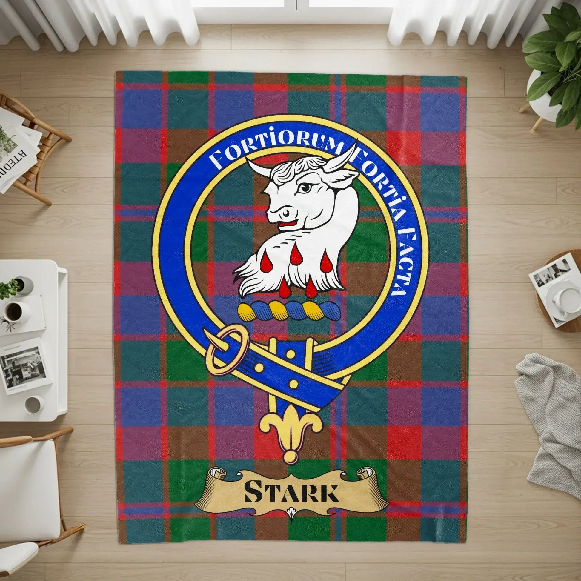 Fortiorum Fortia Facta Tartan Stark Rug product