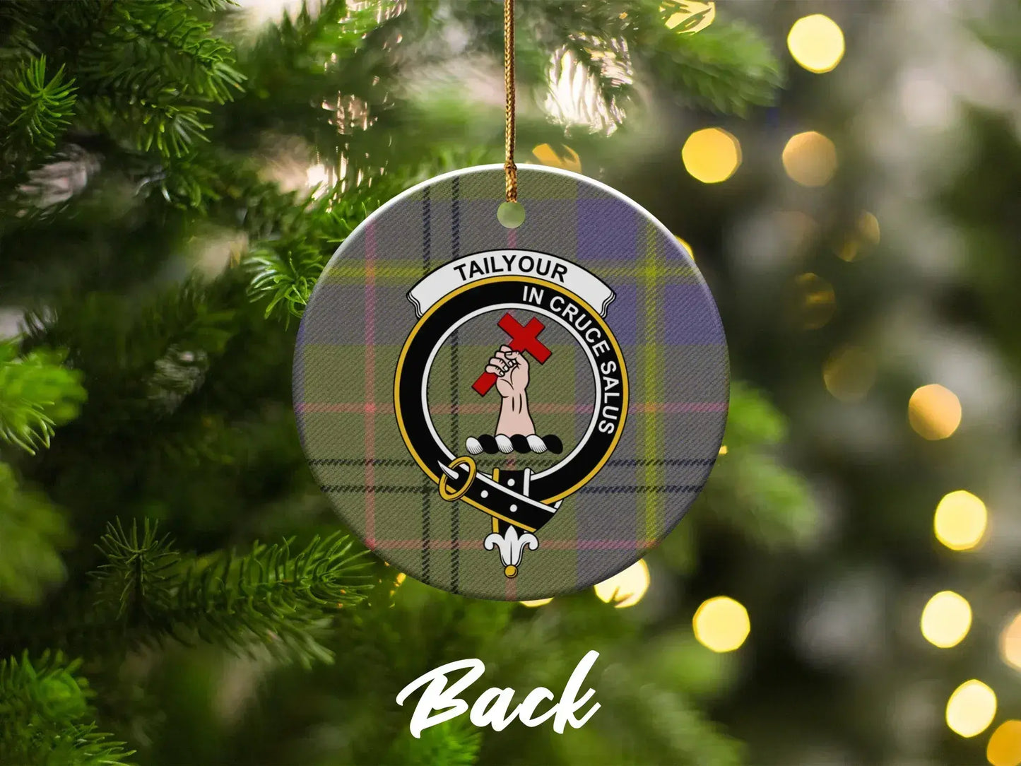 Custom Scottish Clan Crest Christmas Ornament product