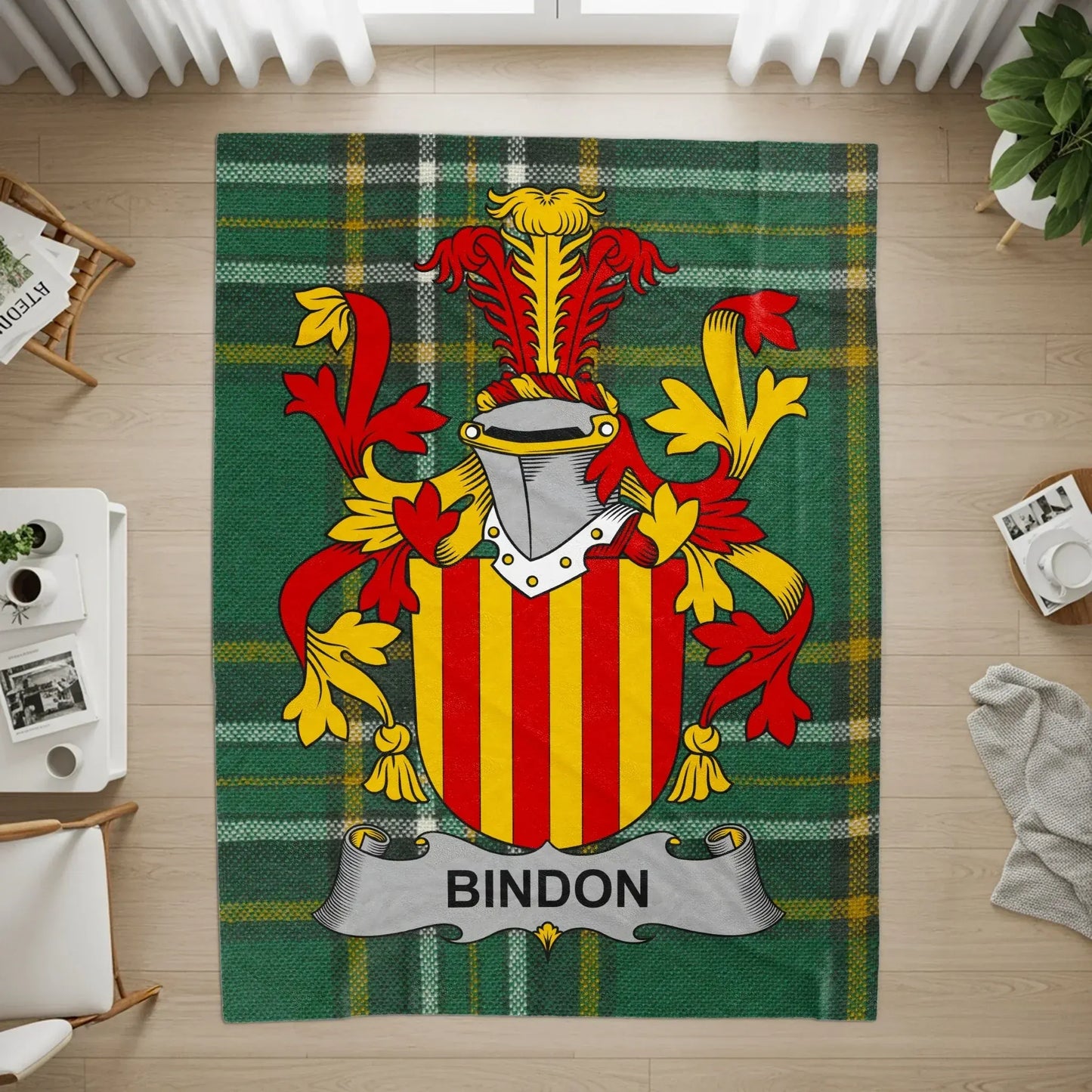 Bindon Family Crest Printed Area Rug product