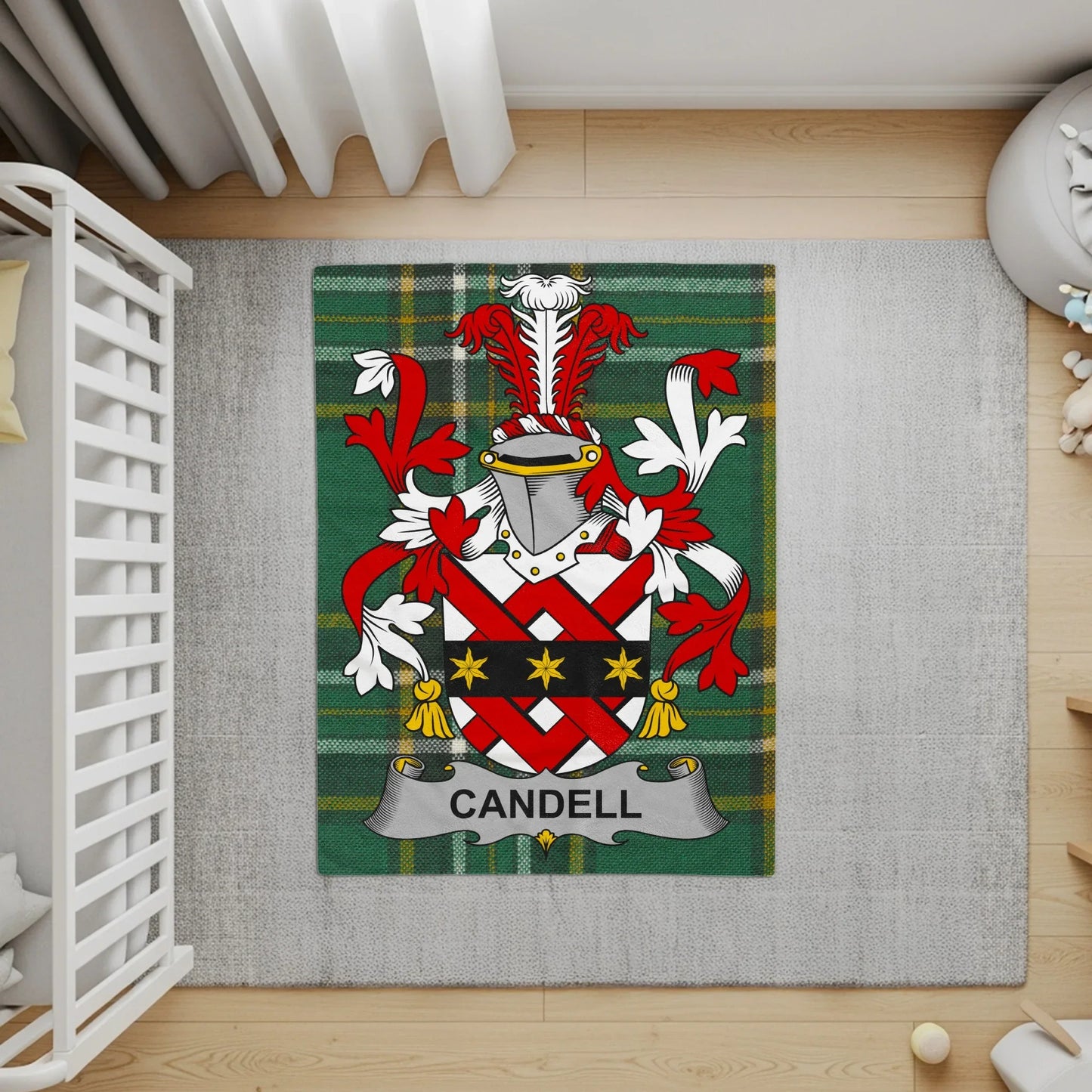 Candell Family Crest Tartan Plaid Decorative Rug Product