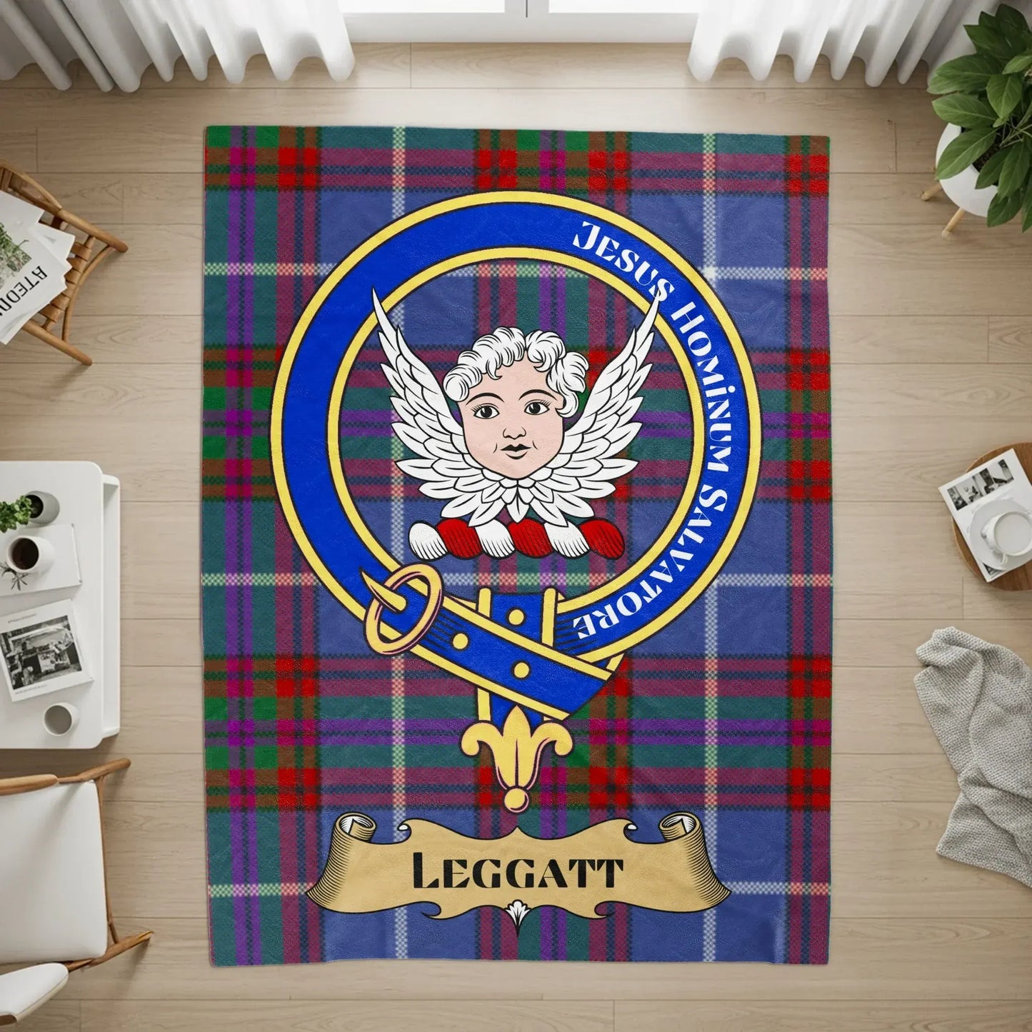 Leggatt Family Crest Design Decorative Rug product