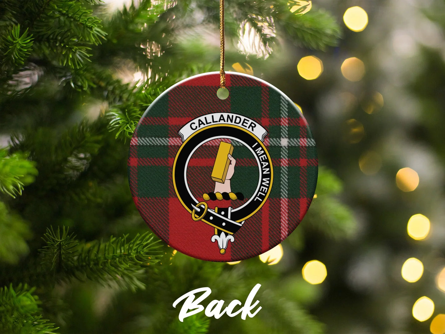 Callander I Mean Well Plaid Pattern Ornament product