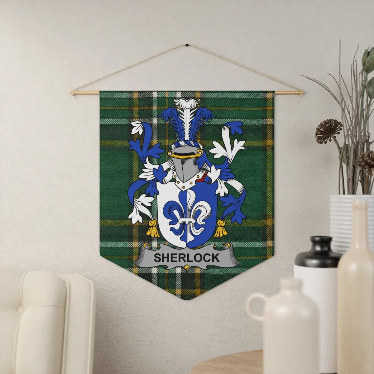 Sherlock Family Crest Plaid Wall Decor product type