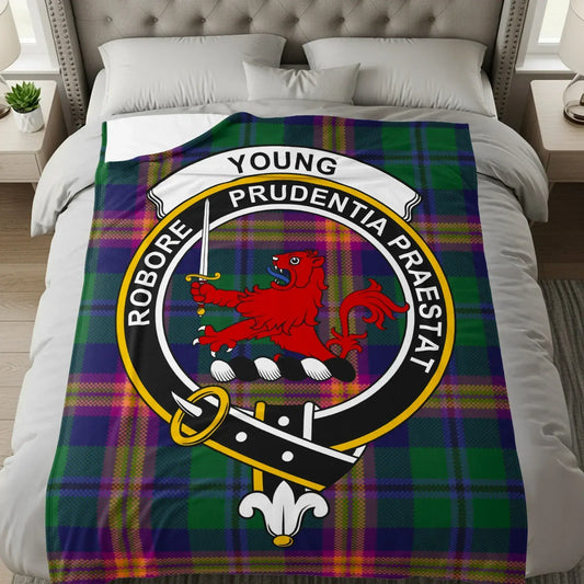 Young Robore Prudential Praestat Crest Design Blanket product