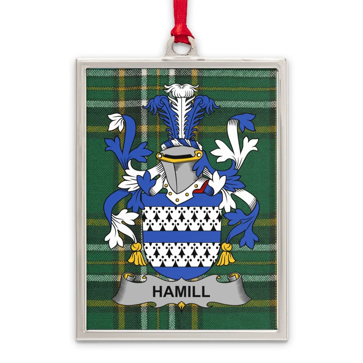 Custom Hamill Family Crest Plaid Design Rectangle product