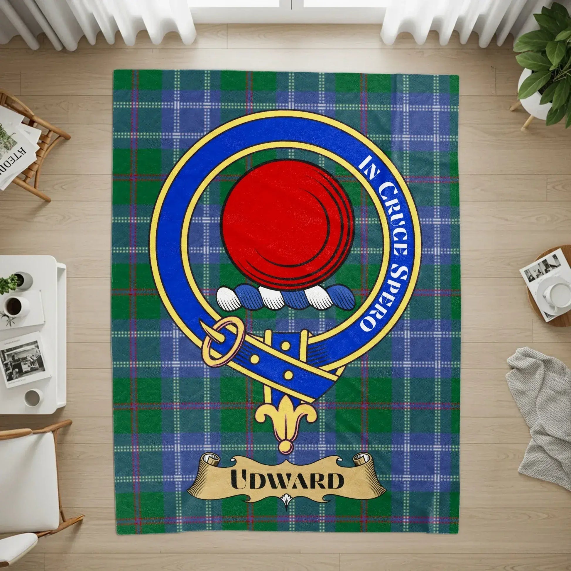 Udward Crest Plaid Tartan Design Area Rug product