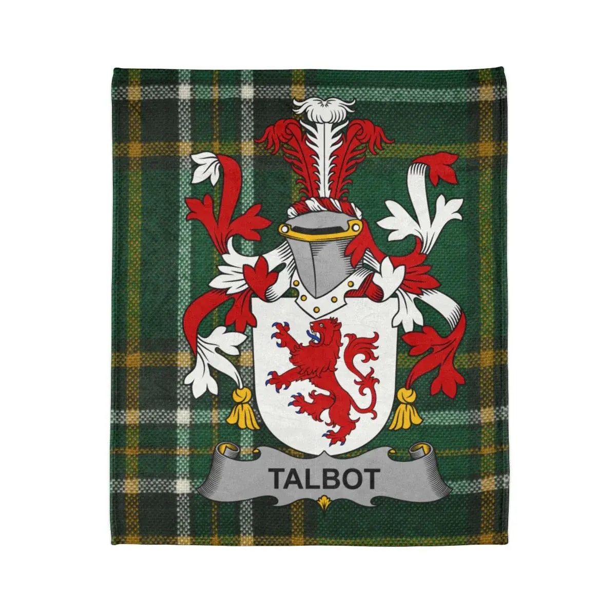 Talbot Family Crest Emblem Detailed Tartan Pattern product