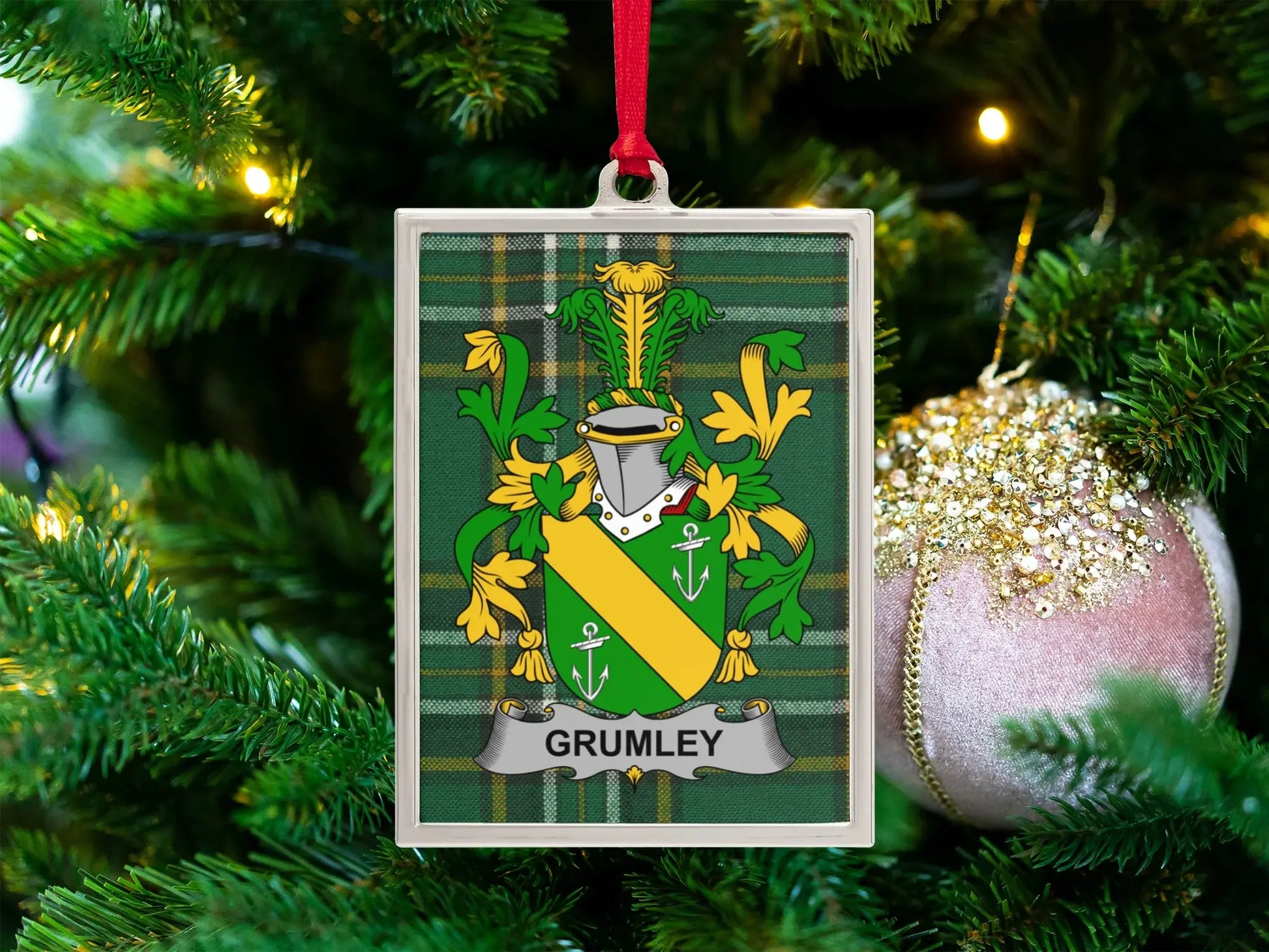 Personalized Family Crest Hanging Ornament product type