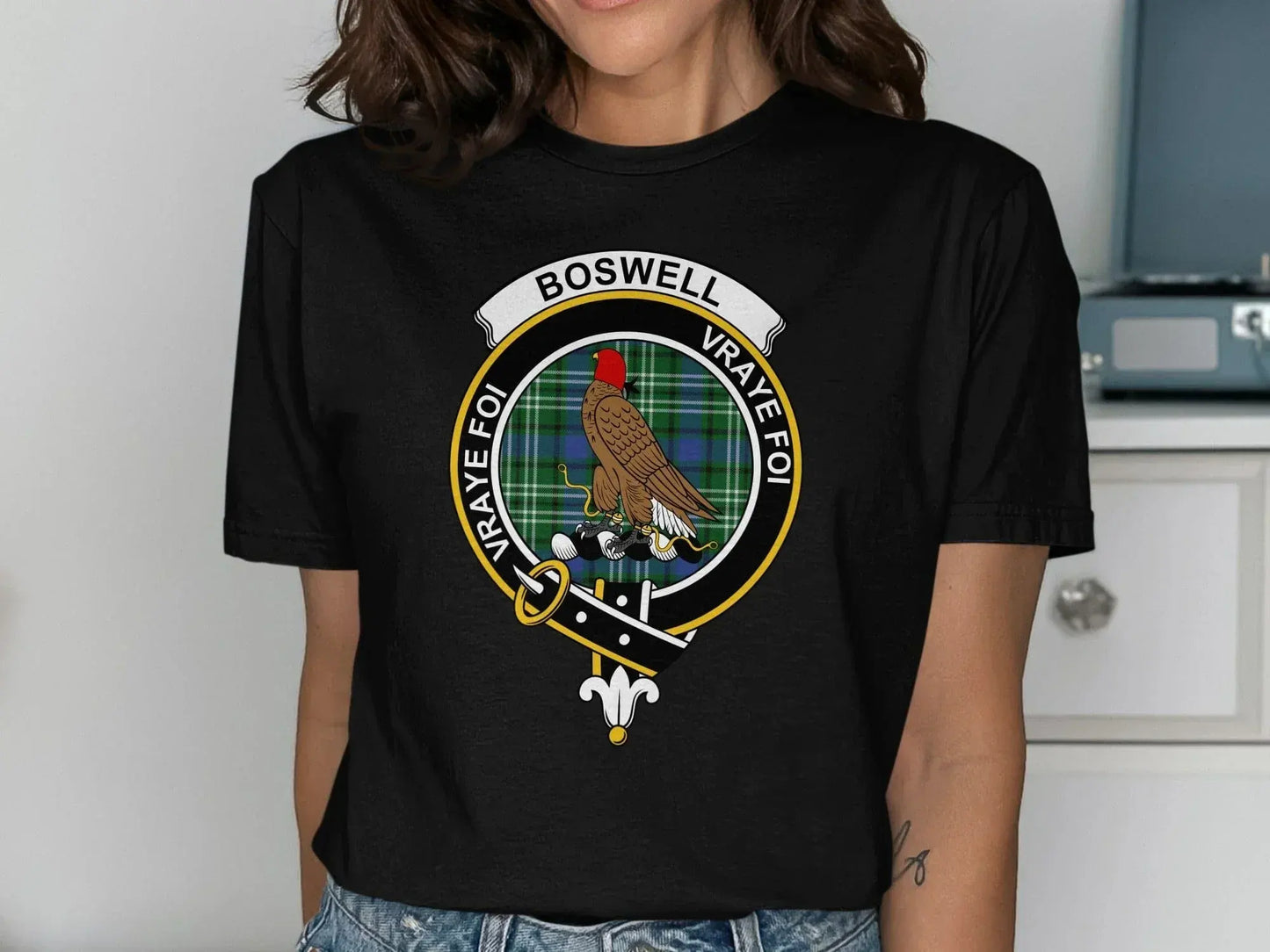 Boswell Vraye Foi Falcon Printed Black T-shirt product