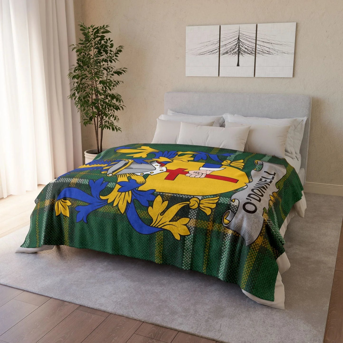 O'Donnell Surname Irish Coat Of Arms Tartan Blanket