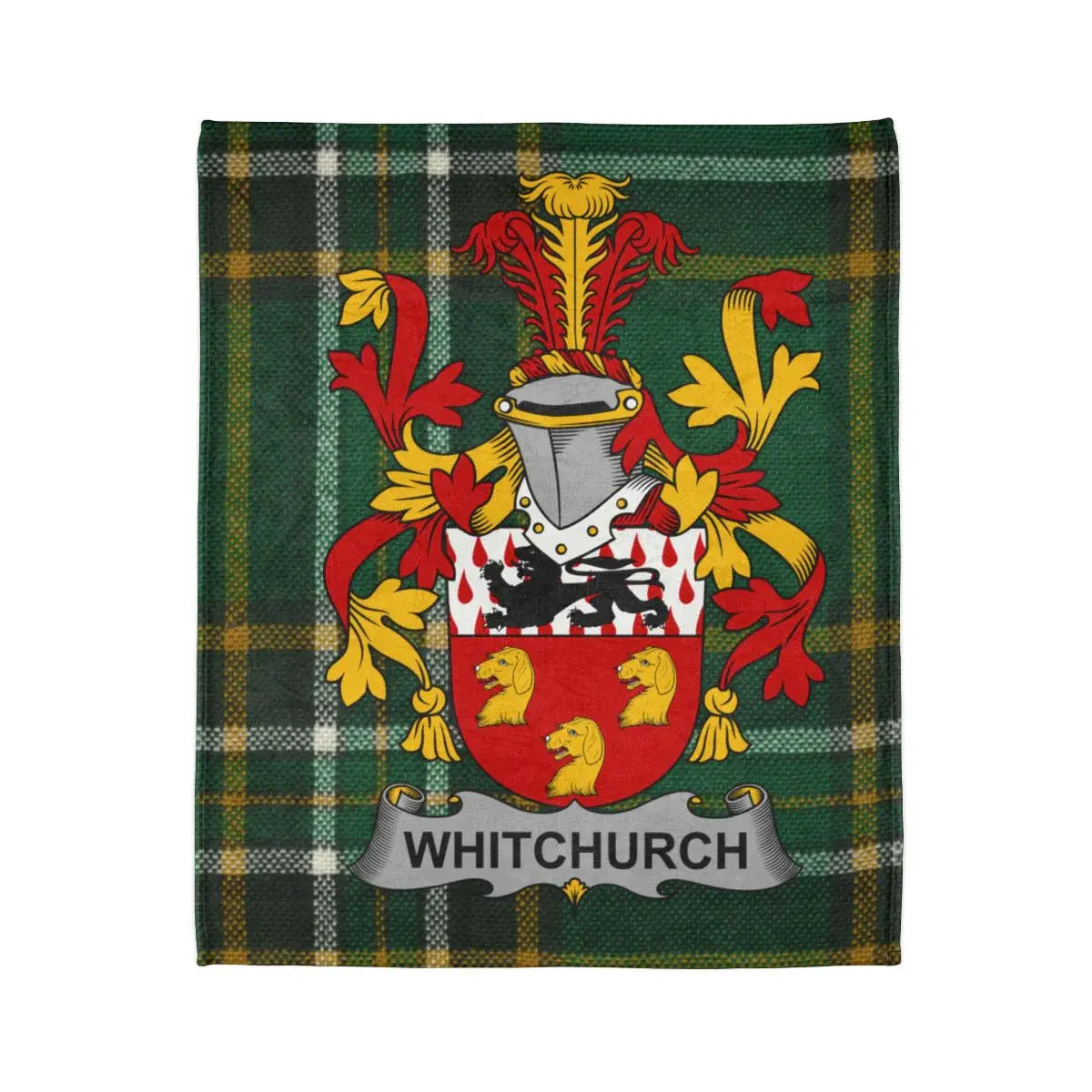 Whitchurch Family Crest Green Plaid Blanket product