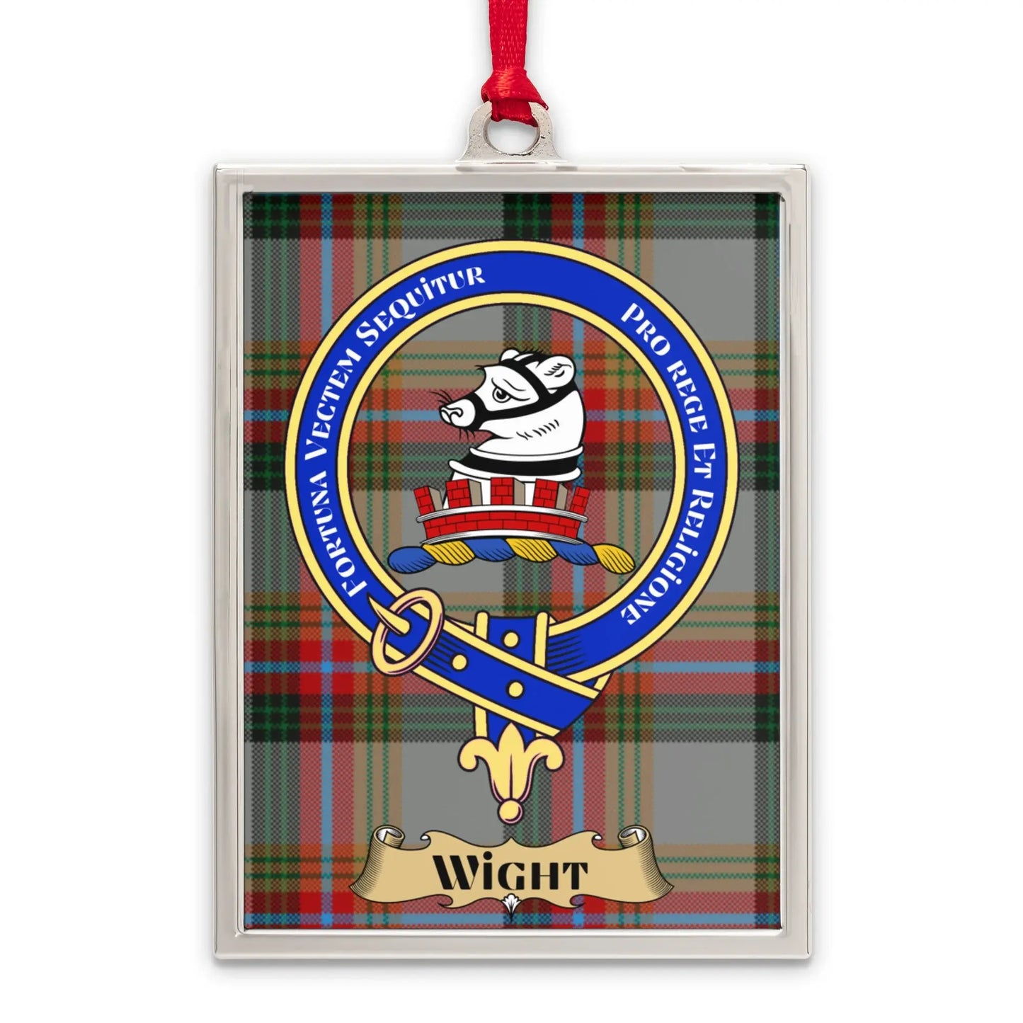 Scottish Tartan Design Wight Family Crest product type
