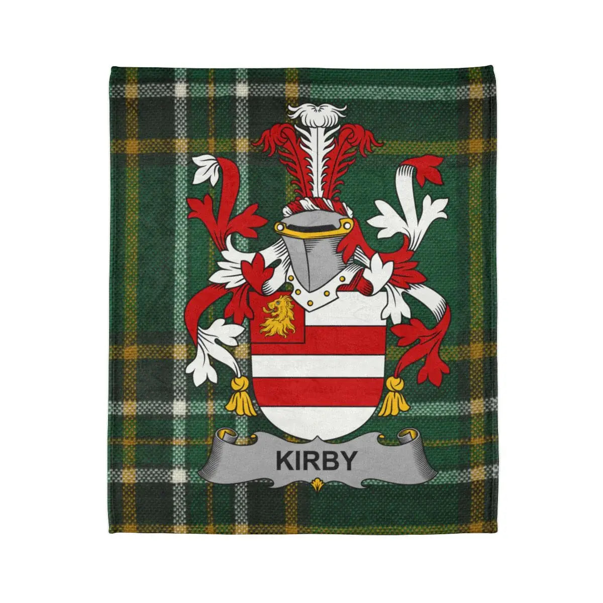 Green Tartan Kirby Coat of Arms Warm Blanket product