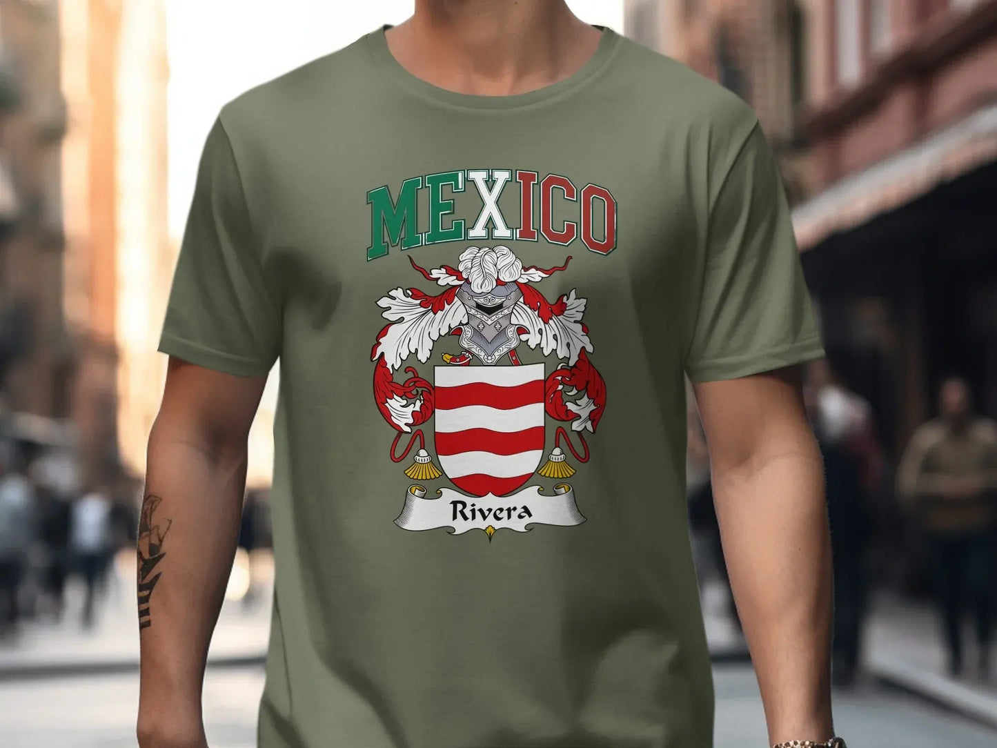 Mexico Rivera Family Crest Design Graphic T-shirt product