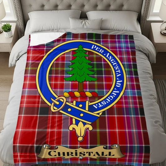 Scottish Crest Tartan Bed Blanket product