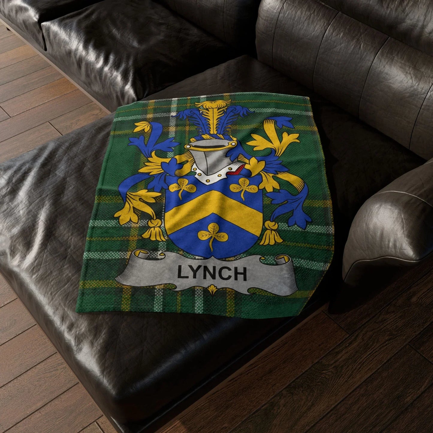 Lynch Surname Irish Coat Of Arms Tartan Blanket