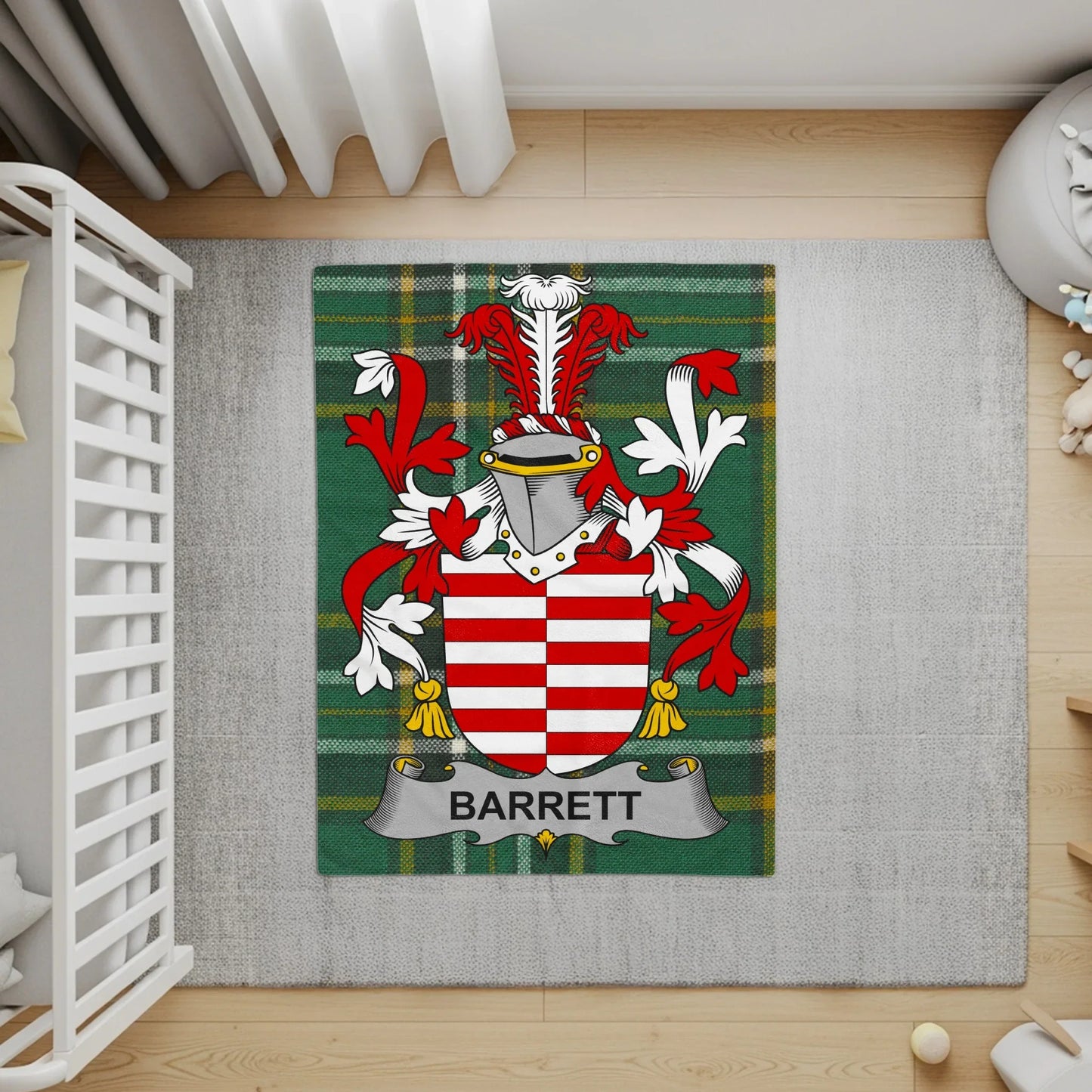 Custom Barrett Family Crest Floor Rug product