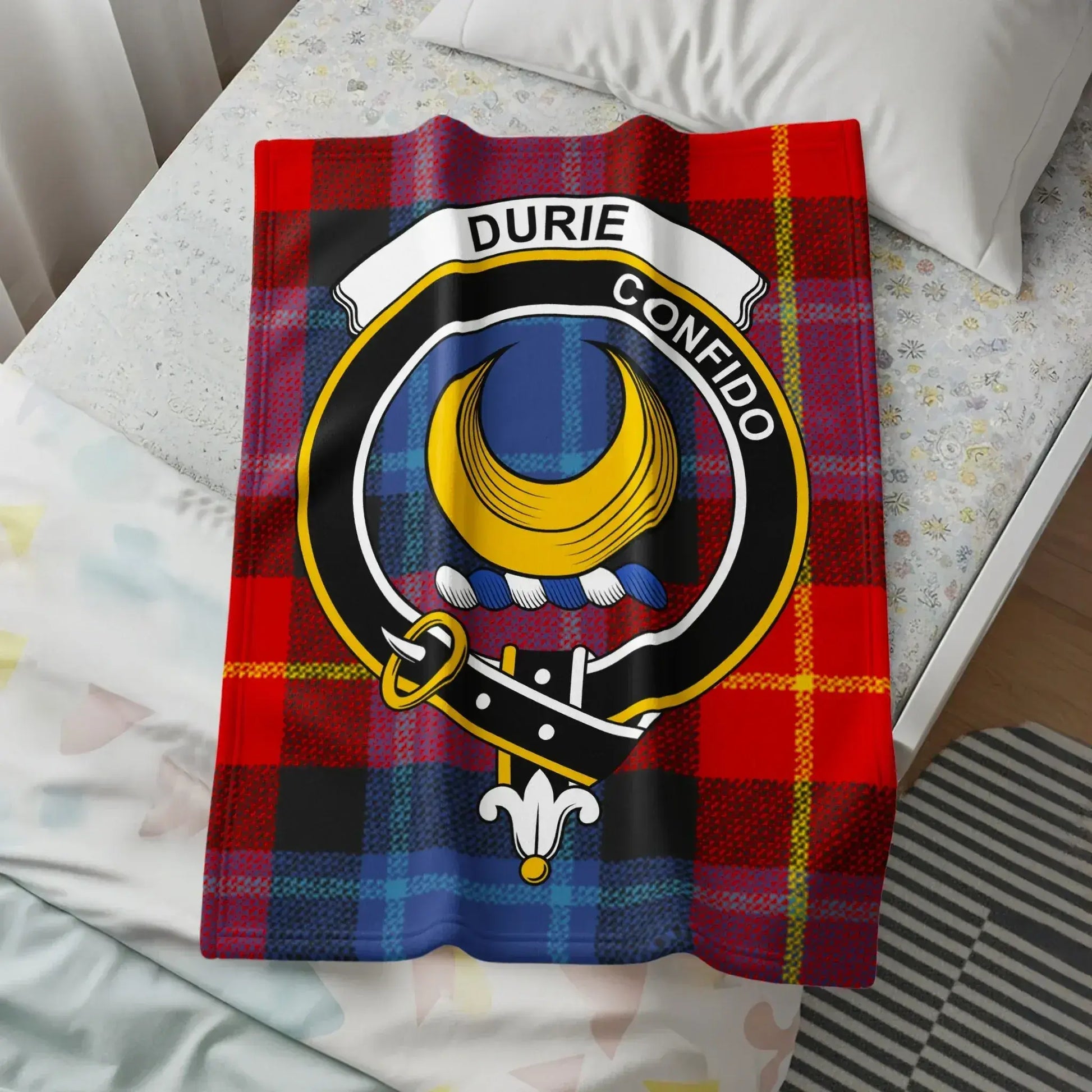 Durie Confido Tartan Clan Crest Blanket product