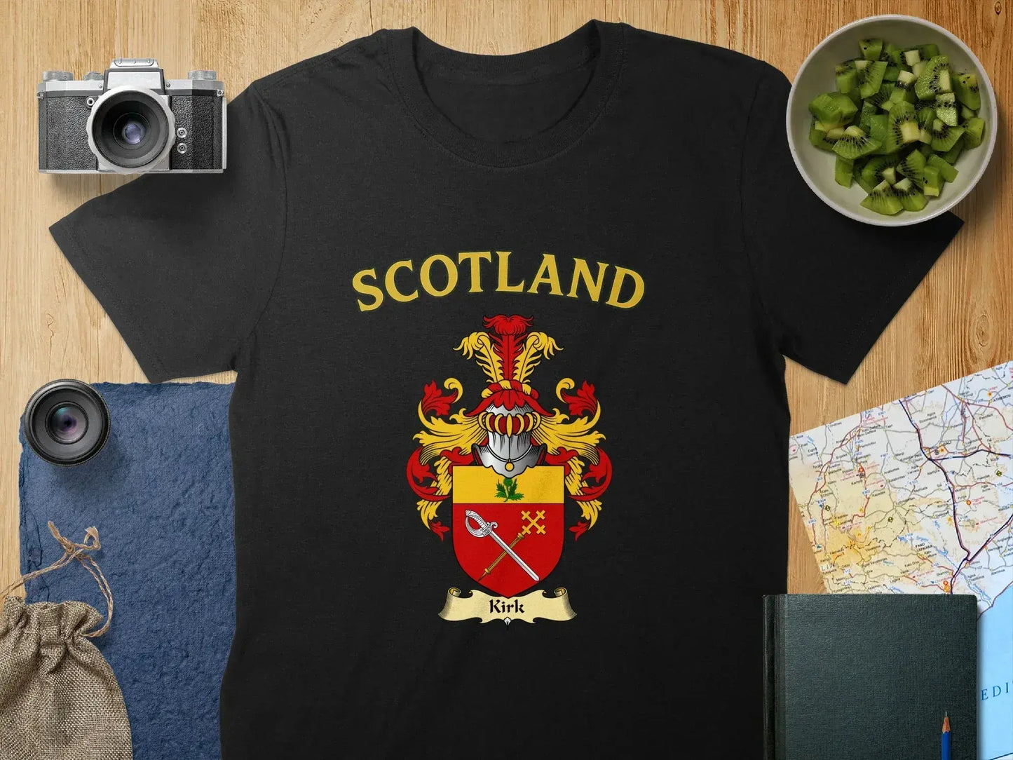 Scotland Kirk Family Crest Graphic T-Shirt product type
