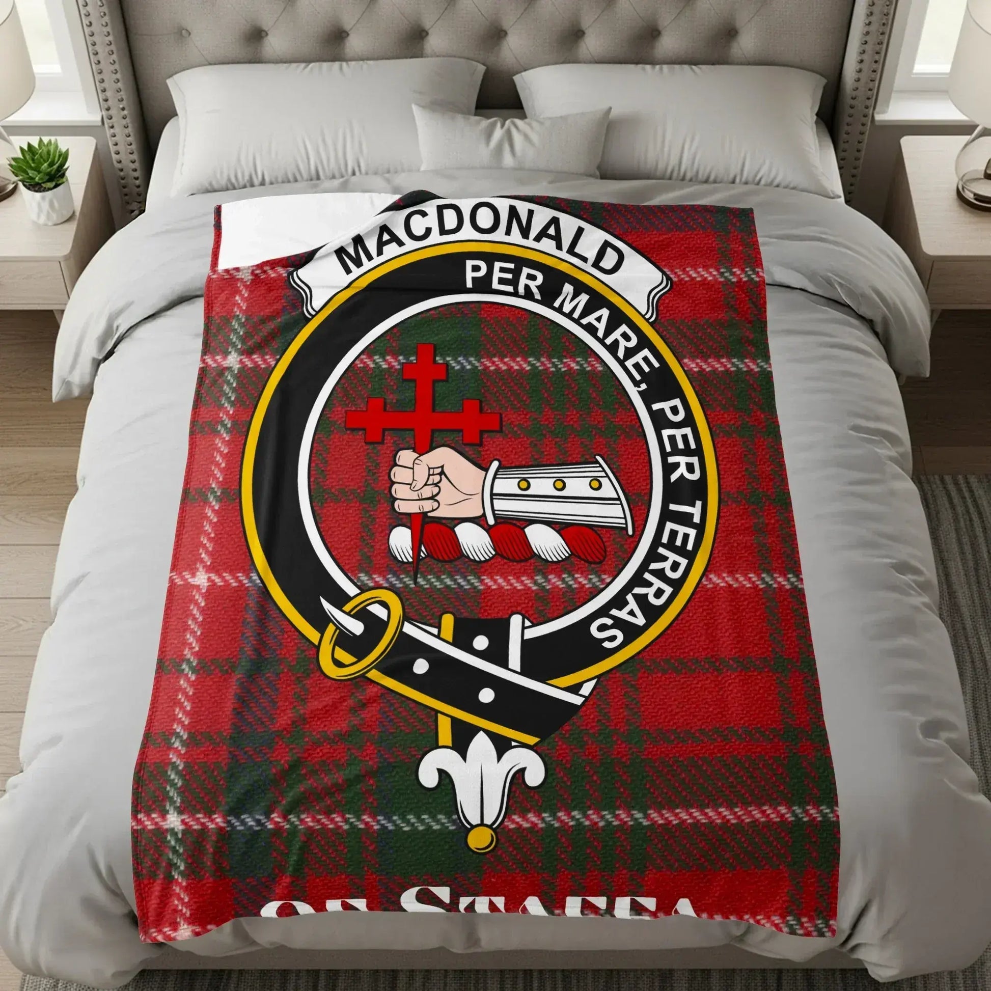 Scottish Clan Macdonald Tartan Blanket Bedding product type