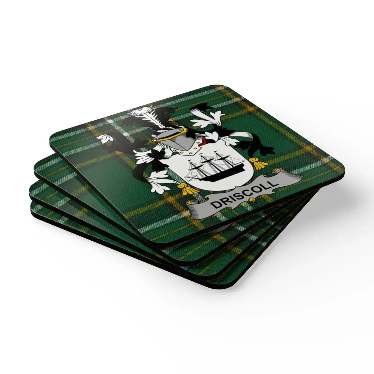Personalized Family Crest Coasters Set Drink Coasters product