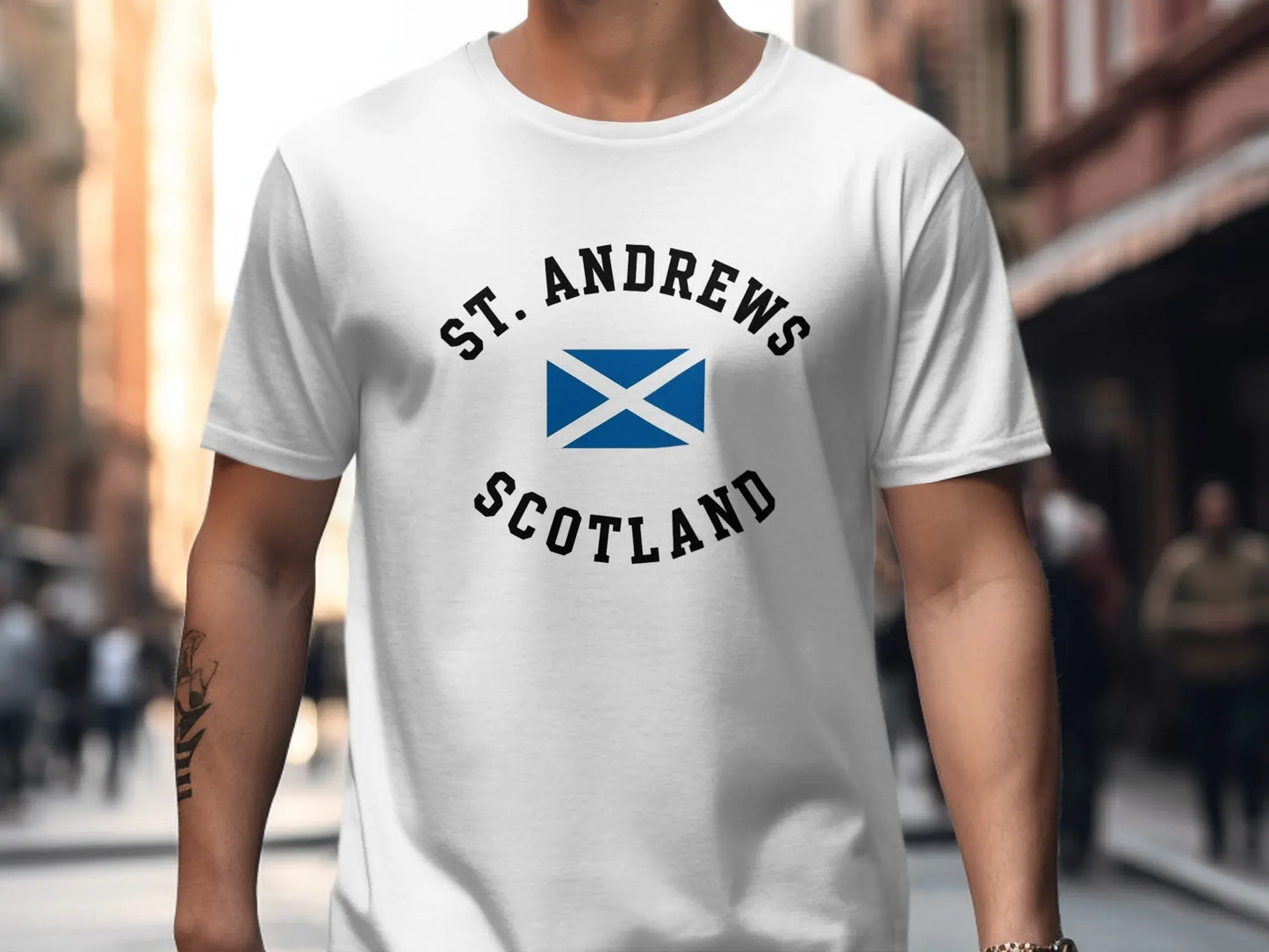 St. Andrews Scotland Flag Design White T-Shirt product type