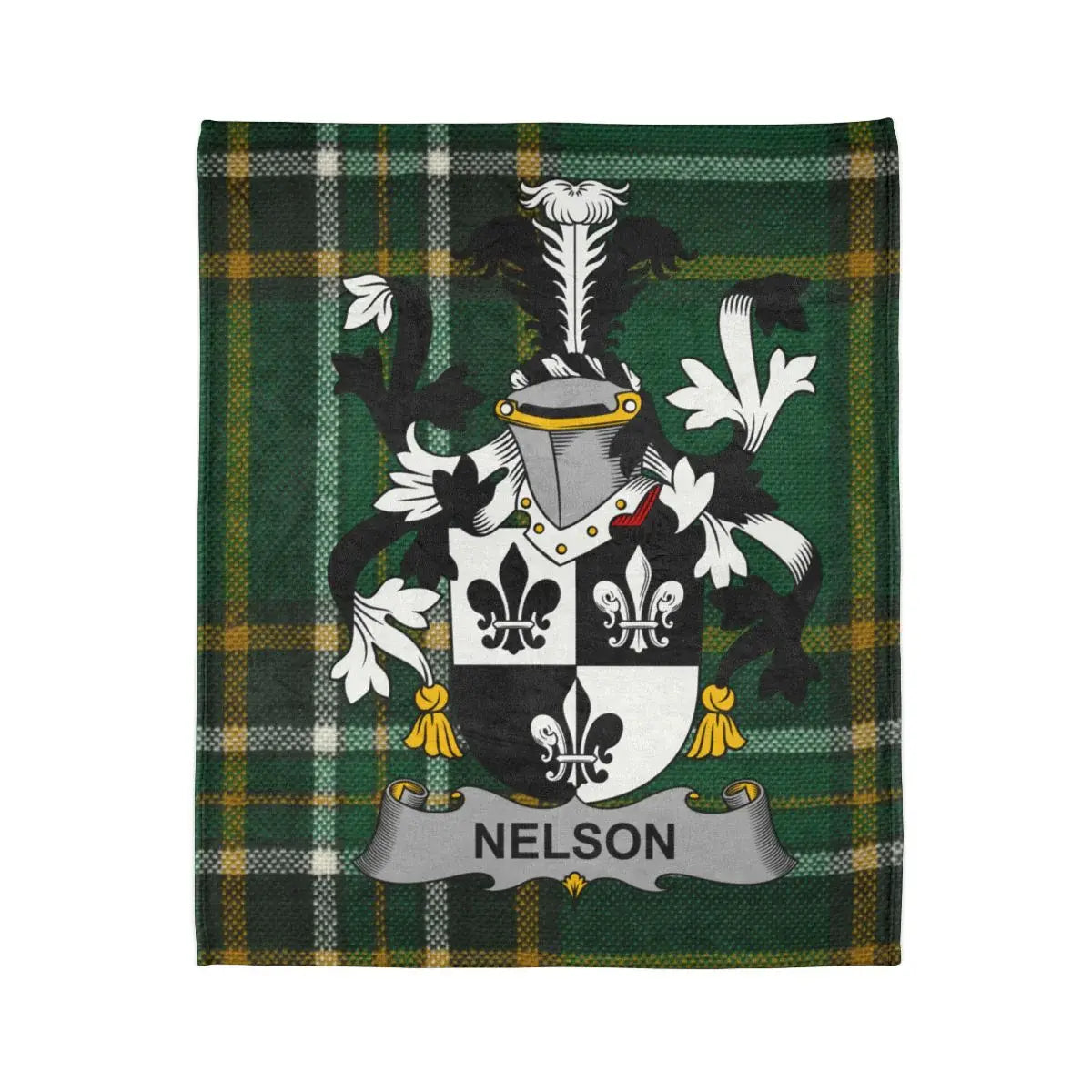 Nelson Family Crest Design Tartan Pattern Blanket product