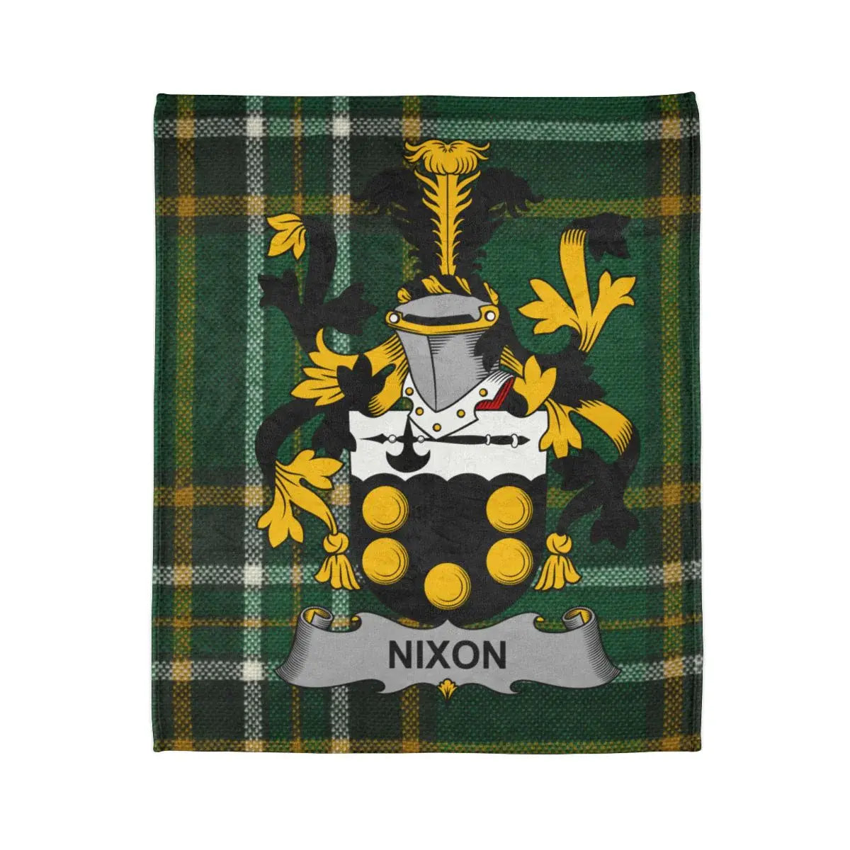 Nixon Tartan Plaid Coat of Arms Design Blanket product