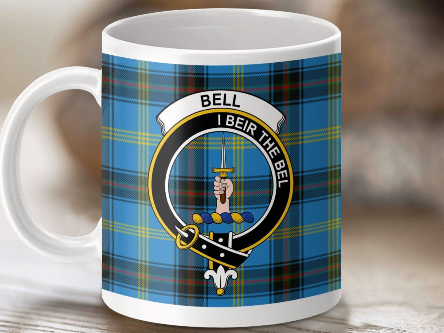 Bell I Beir The Bel White Tartan Coffee Mug product