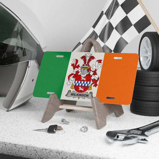 Irish Flag Crest Personalized License Plate product