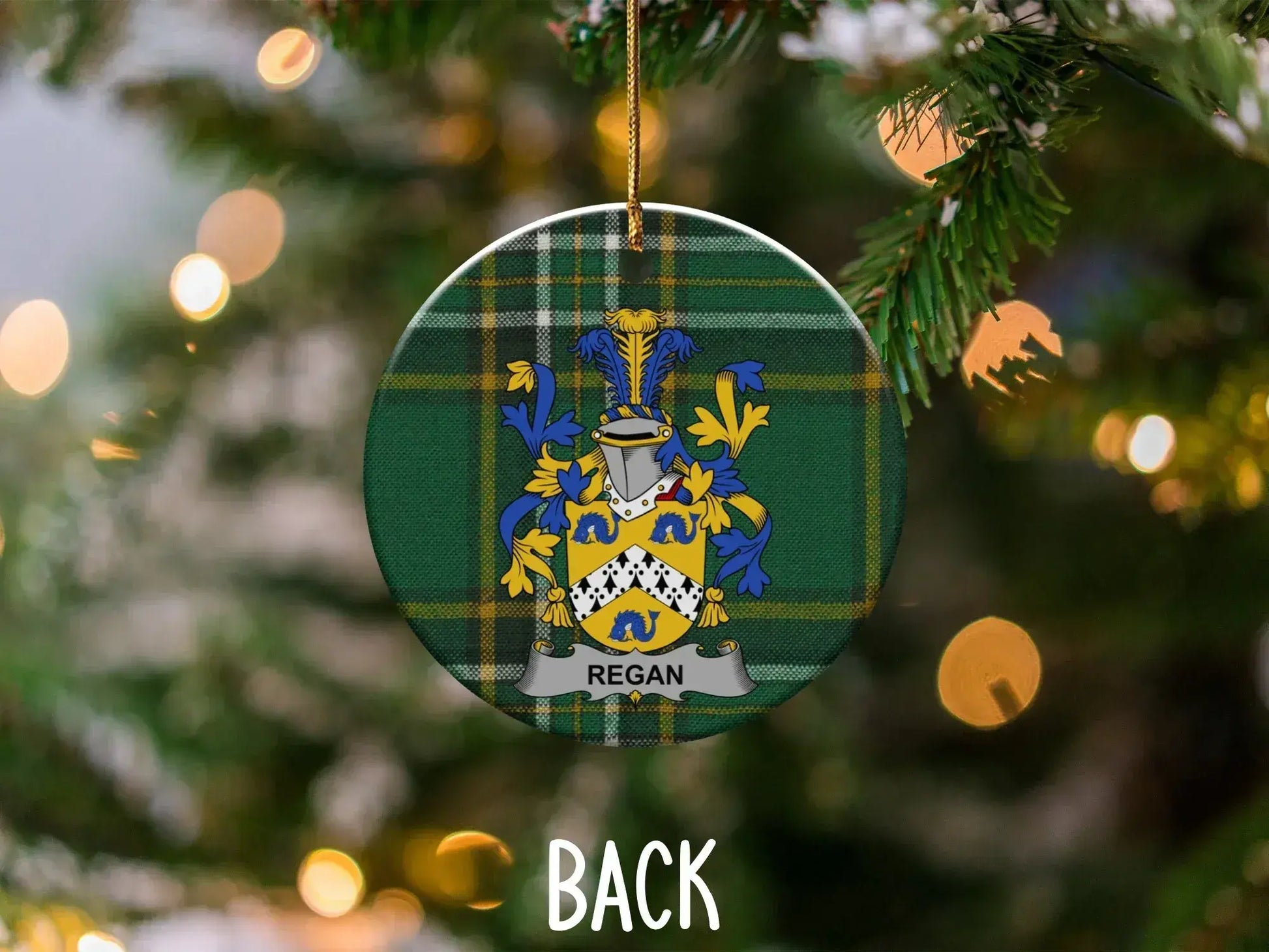 Personalized Regan Family Crest Ornament product